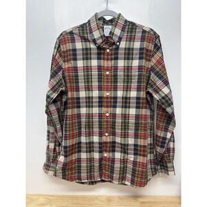 Brooks Brothers Check Plaid Long‎ Sleeve Button Down Cotton Medium Shirt  #12